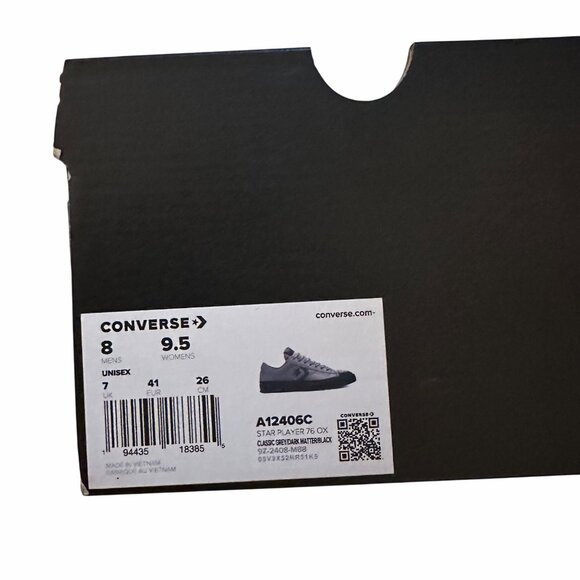 ⭐CONVERSE Star Player 76 Luxe Ox Leather Grey Sz 9.5 Women Shoes Sneaker A12406C - Picture 8 of 11